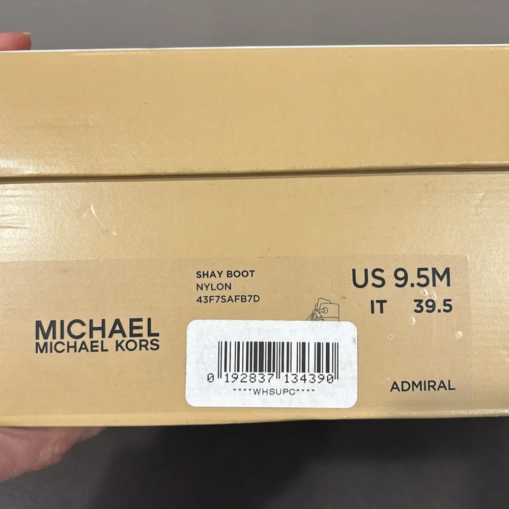 Michael Kors MK Shay Boot Navy Blue Admiral Winter Sneaker Boots sz 9.5 #14
